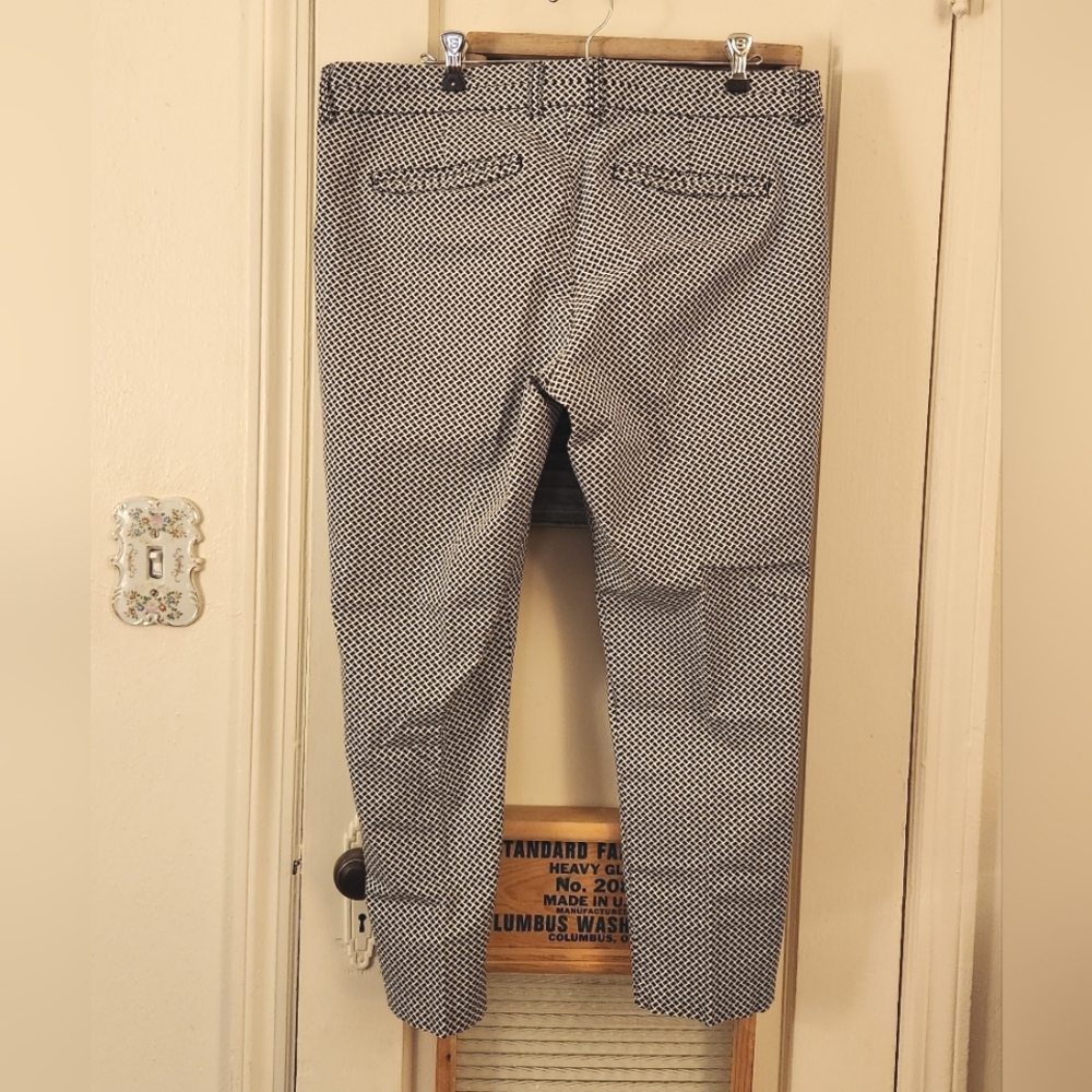 Pants Gap Black And White Patterned Slim City Kha… - image 3